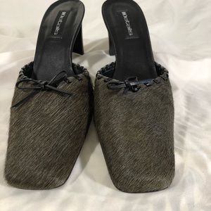 DETAILS calf hair mules 10 B